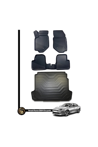 Renault Fluence 3d Havuzlu Paspas + Bagaj Havuzu İkili Set