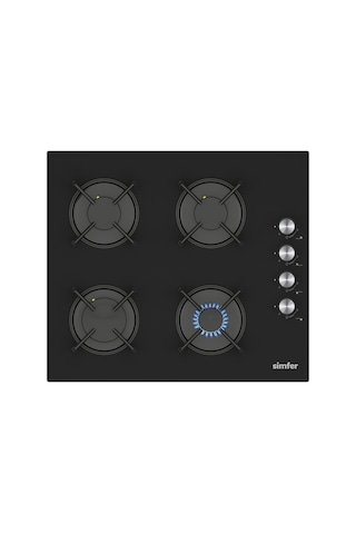 Simfer 4 Fonksiyon Trend Dijital Siyah Power Turbo 2'li Ankastre Set ( Fırın + Ocak)