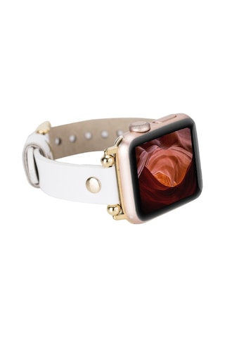 Bouletta Apple Watch Uyumlu Deri Kordon 38-40-41mm Frg F3 Beyaz