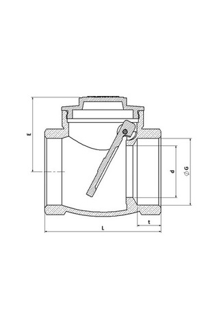 Çalparalı Çekvalf 1 1/4'' Dn32 Pn16 Klepsan Sarı Metal