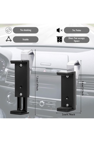 Youtek Ev Tipi Garaj Kapısı Kumanda Klipsi - Araç İçi Uzaktan Kumanda Tutucu, 2 Adet Siyah