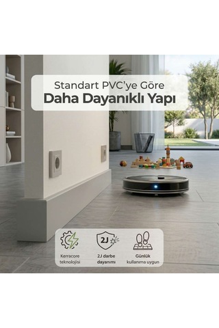 Espumo Kompozit Süpürgelik 8 cm Koyu Gri | Suya Dayanıklı Parke Duvar Süpürgelik 2,40 m ESP203