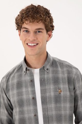 U.s. Polo Assn. Erkek Gri Gömlek Desenli 50291383-vr024 Gri