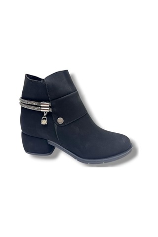 Erbay 508-26 Yağlı Deri Trend Fashion Kadın Bot Siyah