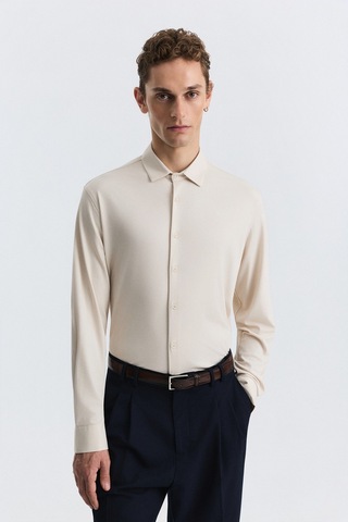Antioch Comfort Slim Gömlek Bej