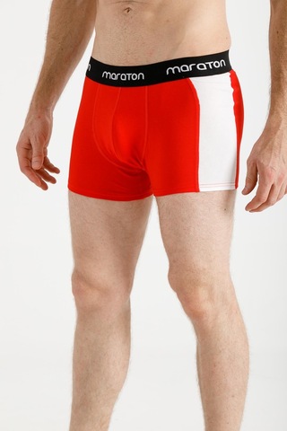 Maraton Sportswear Ekstra Slim Erkek Düz Paça Basic Kırmızı Boxer 20395-Kırmızı