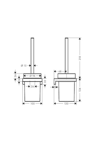 Hansgrohe Addstoris Tuvalet Fırçası - 41752140