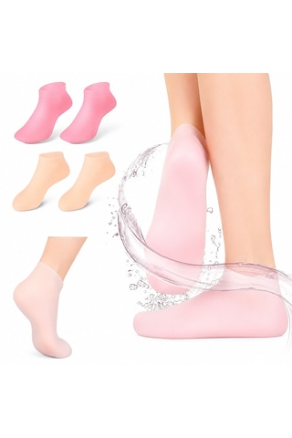 Savarga Silikon Çorap Nemlendirerek Doğal Sağlıklı Görünüm Sağlayıcı 4801 Pembe