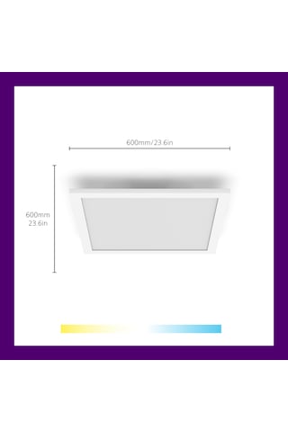 Wiz Beyaz Akıllı Sıva Üstü Rgb Kare Panel Tavan Armatürü 36w Renkli
