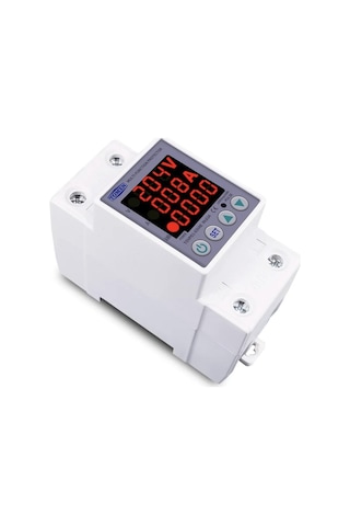 Tomzn Gerilim ve Akım Koruma Rölesi Yüksek Düşük Voltaj Akım Koruyucu 63A Enerji Ölçerli