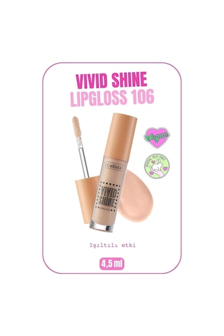 Callista Vivid Shine Lipgloss Nemlendirici Işıltılı Dudak Parlatıcısı - 106 Vanilla Goddess - Nude
