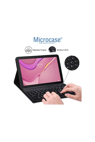 Huawei Uyumlu Matepad T10S 10.1 Inch Bluetooth Klavyeli Stand Kılıf Bkk4