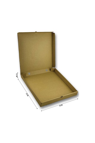 Baskısız Kraft Pizza Kutusu 30x30x3,5cm Orta Boy 100 Adet