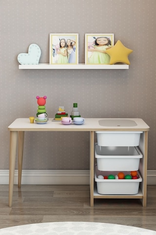 Moniev Çocuk Çalışma Masası Oyun Ve Etkinlik Masası Byz Beyaz