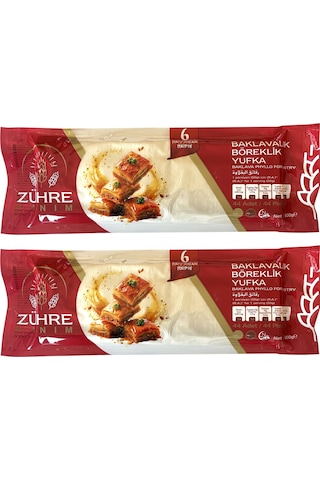 Zühre Hanım Baklavalık Böreklik Yufka 800 Gr X 2 Adet