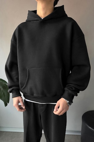 Flaw Basic Oversize Hoodie Siyah Sİyah