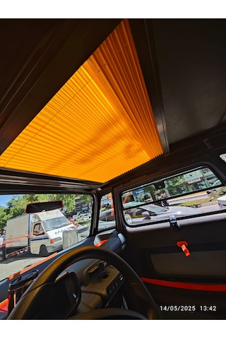 Citroen Ami Tavan Perdesi Xl Siyah Turuncu