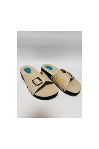 Style Comfort Terlik Anatomik Jel Topuk Destekli Kemik Çıkıntısı Bej