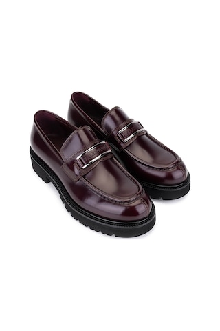 Valentino Erkek Hakiki Deri Bordo Loafer Ayakkabı 667 20922 Erk Ayk Y25 Bordeaux Bordo