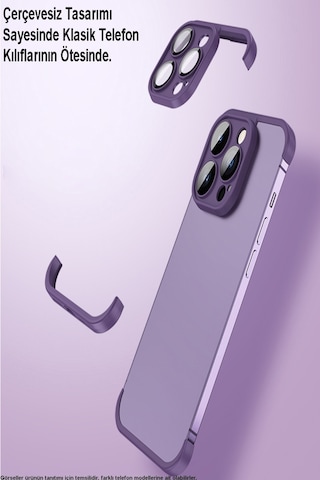 Apple Uyumlu iPhone 12 Pro Max Kılıf 2 Parçalı Alt Üst Kamera Lens Korumalı Sert Silikon Kapak
