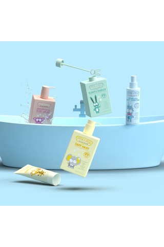 Jack N Jill Bebekler İçin Tamamen Doğal Saç Ve Vücut Şampuanı Sarı Kutu 300 Ml