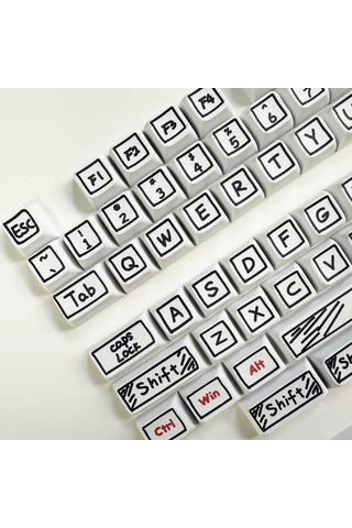 Graffiti Temalı Mekanik Klavye Tuş Takımı 125 Parça