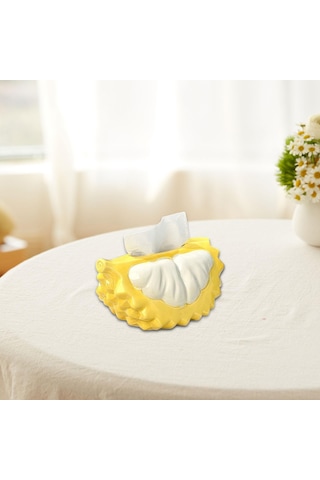 Homyl Durian Şekilli Mendil Kutusu Sevimli Dispenseri Banyo Sarı