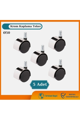 Sandofis Çap 50 Mm İthal Krom Teker 5 Adet