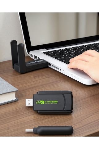 Usb 3.0 Wifi 5 Adaptör Çift Bant 2.4ghz 5.8ghz