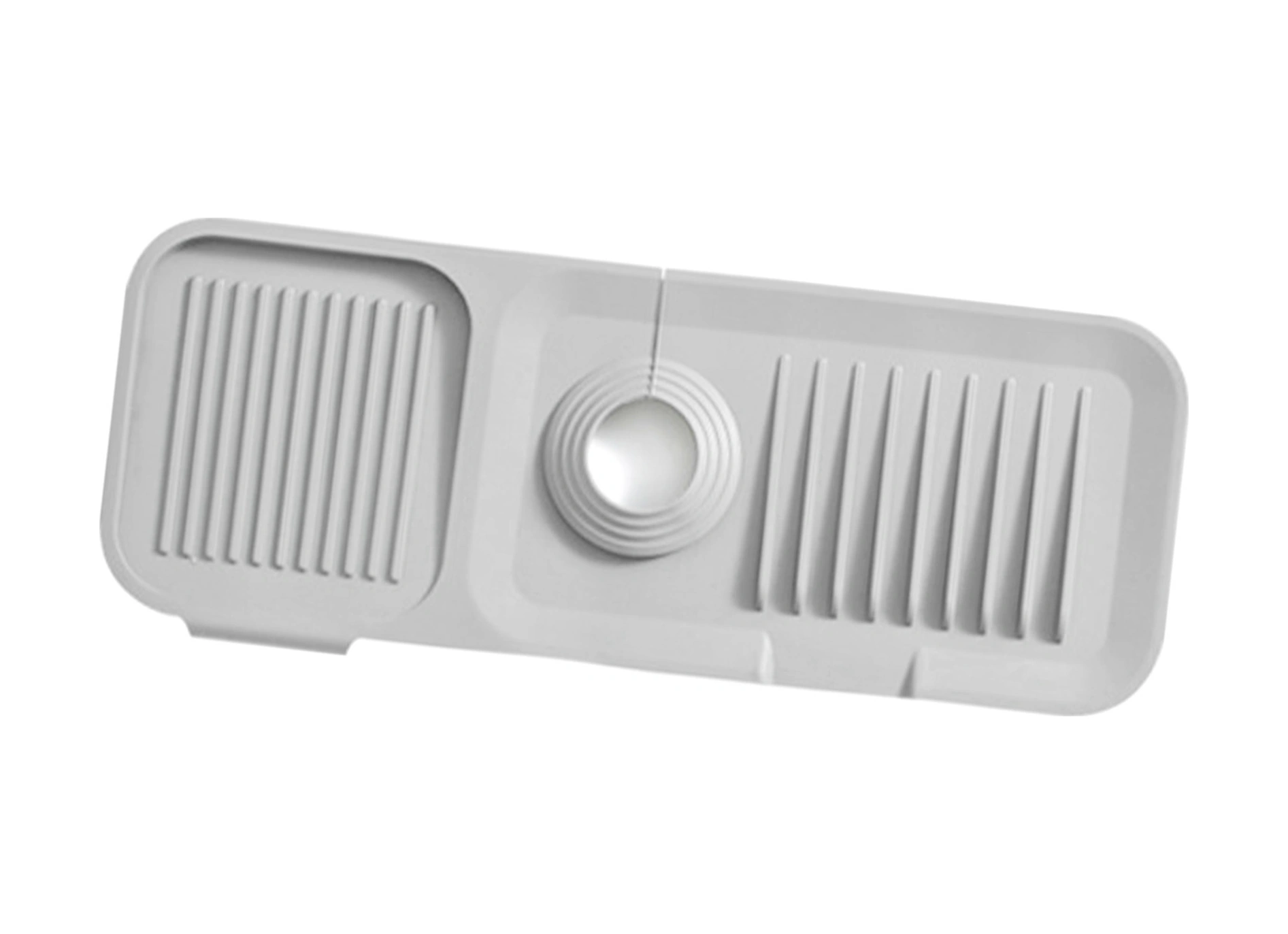 Konesam Silikon Lavabo Koruyucu Mat - Su Sızıntısını Engeller, Mutfak Tezgahını Kuru Tutar - Derin Gri 37x14cm Koyu Gri