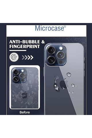 Apple Uyumlu iPhone 15 Pro Arka Kapak İçin Tempered Glass Cam Koruma - Al3270