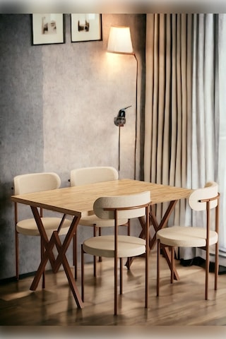 Haliç 4 Kişilik Mutfak Masa Takımı Atlantik Çam-krem-kahve