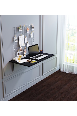 Siyah Duvara Monte Mutfak Masası Katlanır Masa