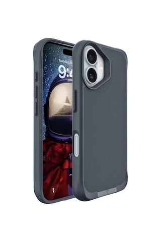 Bix Apple Uyumlu iPhone 16 Plus Vortex Magsafe Kılıf Stand Özellikli 3x Korumalı Mikro Fiber İç Yüzey Lacivert Lacivert