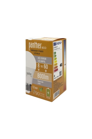 Panther Eco 8w Acil Durum Şarjlı Led Ampul 2 Adet