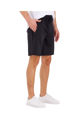Adams Erkek Reflektör Logo Regular Fit Cepli Spor Şort Siyah