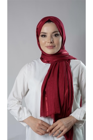 Hürrem Bone Bordo Çizgili Şal Viskon Kumaş Bursa Dolama 202110 16 Bordo