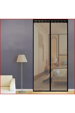 Teltree Manyetik Sineklik Perde, Kolay Kurulumlu, Sivrisineklere Karşı Etkili, Polyester Malzeme, 82x32 İnç, Çift Taraflı Yapışkan Bantlı, Kapı Ve Pencere İçin. Kahve