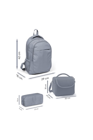 Coral High Kids Çok Renkli Kalp Desenli 3 Lü Okul Çanta Seti Set0123670 Siyah