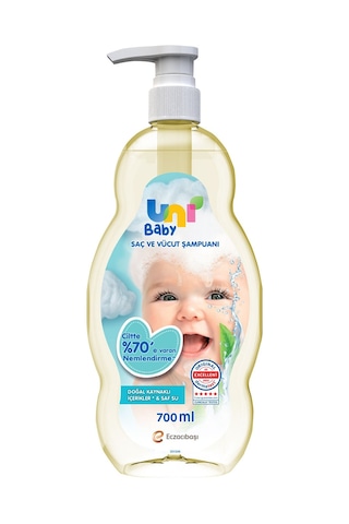 Uni Baby Bebek Saç Ve Vücut Şampuanı 700ml Klasik Pompalı 3lü