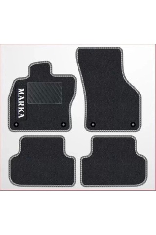 Volvo Xc60-2017 Sonrası Siyah Halı Gri Kenar Petek Topuk