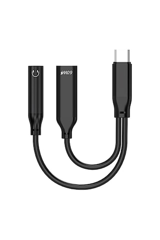 Ally İphone 15 İçin Type-c Şarj + 3.5mm Kulaklık 2in1 Çevirici Adaptör- 5775