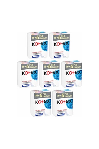 Kotex Ultra Gece Hijyenik Ped 7 x 22 Adet