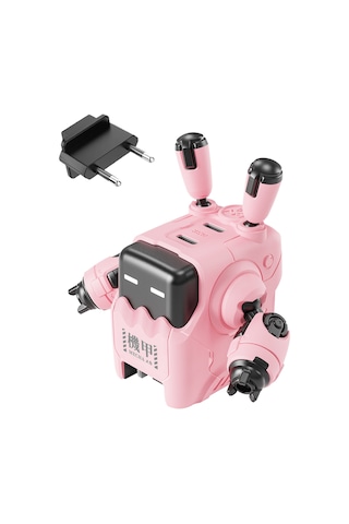 GravaStar Delta35 Pembe Robot Figürlü 35W Hızlı Şarj Adaptörü