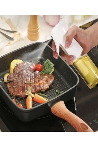 Sprey Yağdanlık Airfryer İçin Yağdanlık Püskürtmeli Sprey Cam Şişe Zeytinyağı Sirke Yağ Püskürtücü Ç Diğer