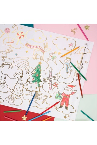 Meri Meri - Christmas Colouring Posters - Yeni Yıl Boyama Posterleri - 2'li 0 - 99