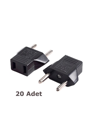 Wozlo Amerikan Tipi Fiş Çevirici Priz Dönüştürücü Adaptör - 20 Adet