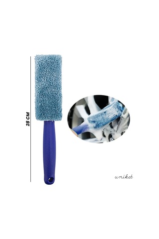 Jant Ve Egzoz Temizlik Süngeri Mopu Mikrofiber Metalsiz İçi Sünger Yumuşak Mavi 1 Adet