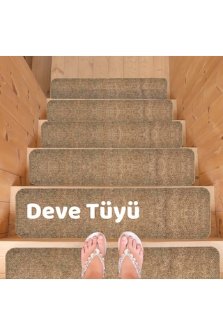 Beylini Kaymaz Merdiven Halısı Kendinden Yapışkanlı 1 Adet 20x75 Devetüyü