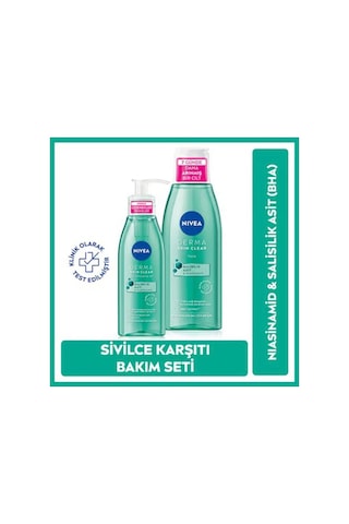 Skin Clear Yüz Temizleme Jeli 150 Ml + Derma Skin Clear Sivilce Karşıtı Tonik 200 Ml